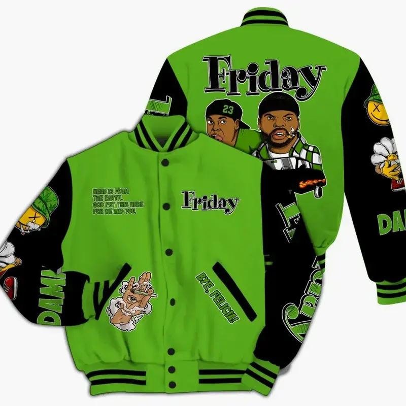 Varsity Jacket To Match Air Foamposite One Volt, Baseball Varsity Jacket, Sporty Streetwear Look, Everyday Casual Jacket