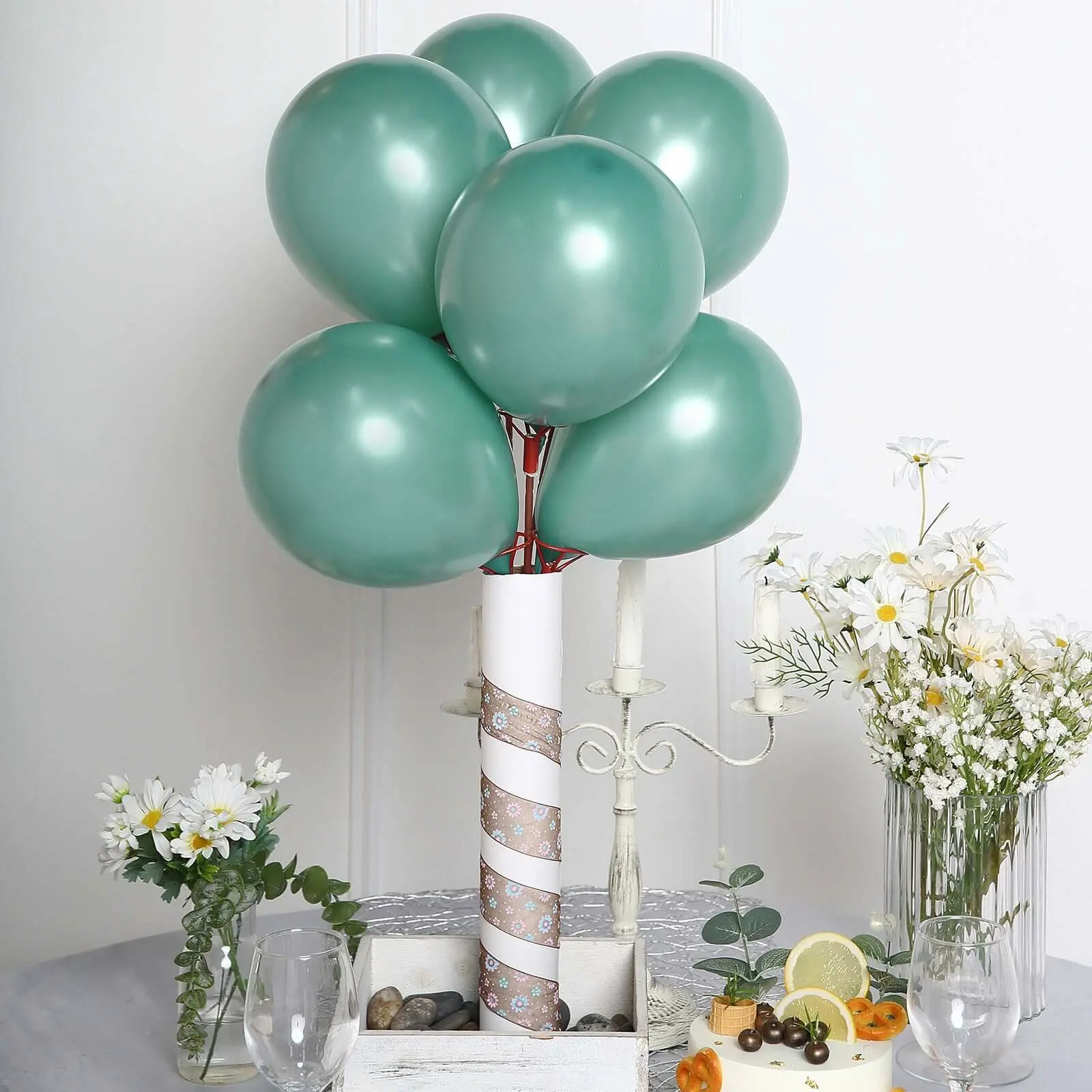 25-Pack 10 in Matte Pastel Dusty Blue Helium-Safe Latex Party Balloons, Ideal for Balloon Garland, Happy Birthday Hanging Decor, Wedding Supplies, Baby Shower