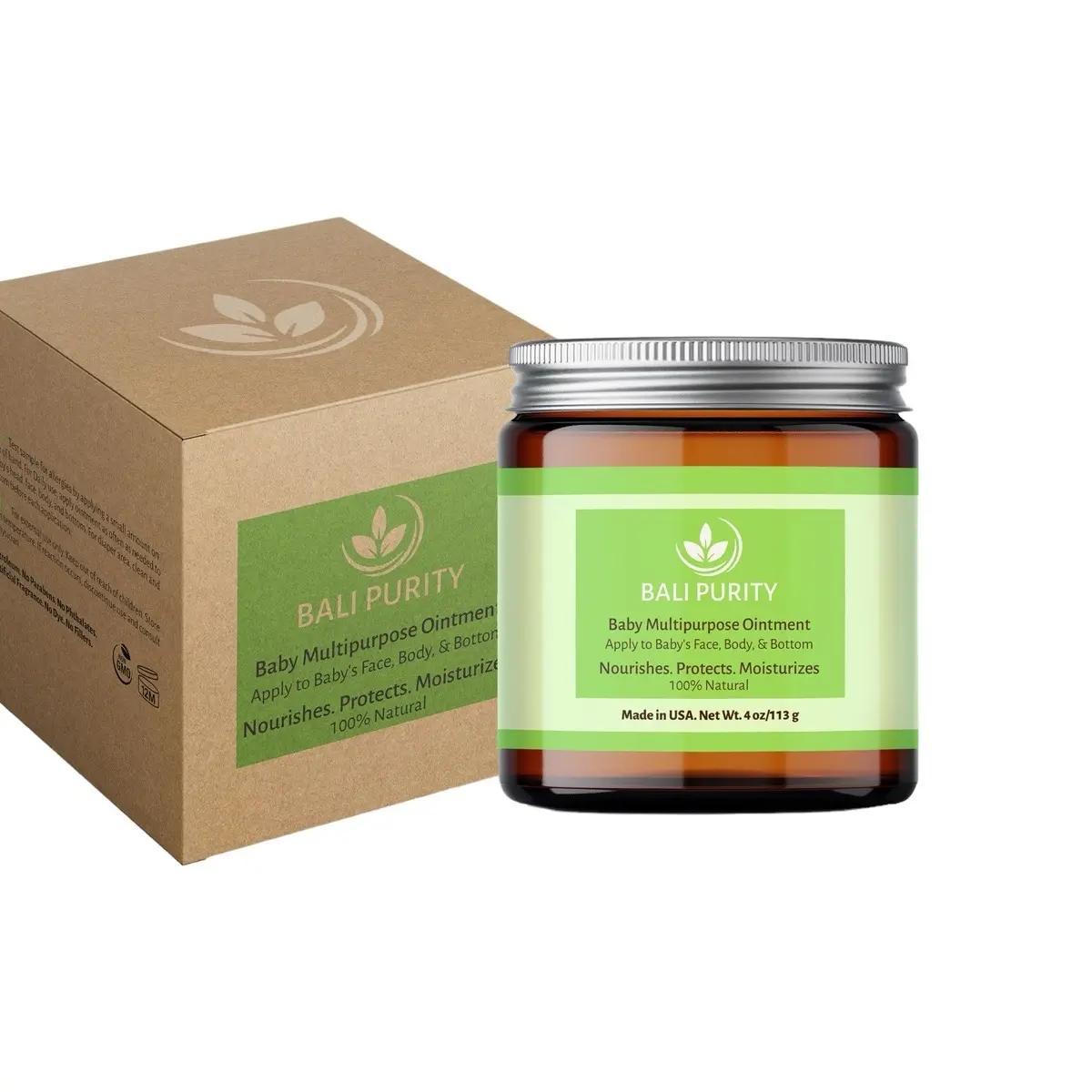 Baby Multipurpose Ointment, Skin Moisturizer. All Natural & Organic Baby Balm (4 oz). Natural & Organic
