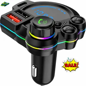 ZORP PD 30W Type-C Car Charger and Bluetooth 5.3 FM Transmitter, High-Quality Wireless FM Transmitter, Dual USB Ports, RGB Colorful Radio Adapter, Delivers Superior Sound Quality and Hands-free Calling Experience, Compatible with 12V-24V Voltage