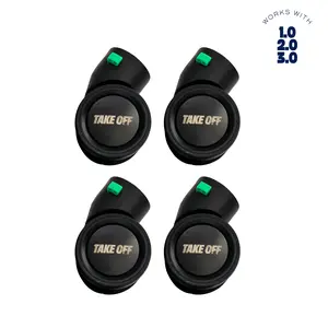 Green Tab Double Wheels Set - 4 Pack