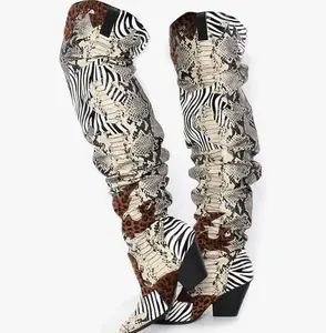 Western Thigh High Statement getting Boots  Size 8