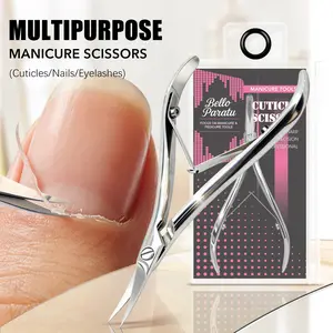 Ultra-Fine Curved Nail Cuticle Trimmer, Beauty Nail Clipper, Multi-Use Manicure Tool for Women, Small Nail and Toe Cuticle Scissors, Nail Art Supplies