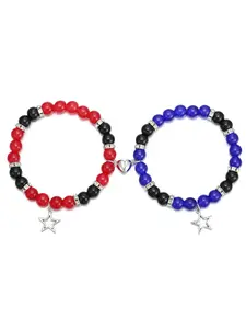 Lucky Star Pendant Colorful Beads Love Bracelets, Fashionable Jewelry for Women & Men, Trendy All-match & Exquisite Jewelry for Birthday Gift
