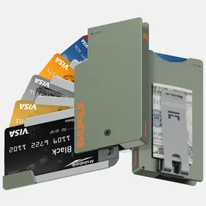 Shuffle Wallet Deck-of-Cards Opening Wallet with RFID Blocking, Slim Modular Design to Holds 6 Cards, Money Clip Wallet