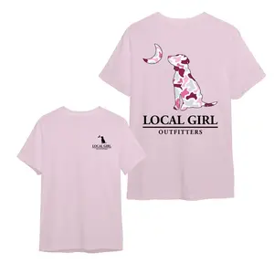Vintage Unisex NDC Local Girl Pink Camo flage Dog and Moon T-shirt Sweatshirt hoodie,Casual Unisex Hoodie