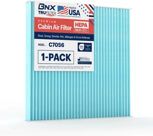 BNX TruFilter C7056 Cabin Air Filter, HEPA 99.97%, MADE IN USA