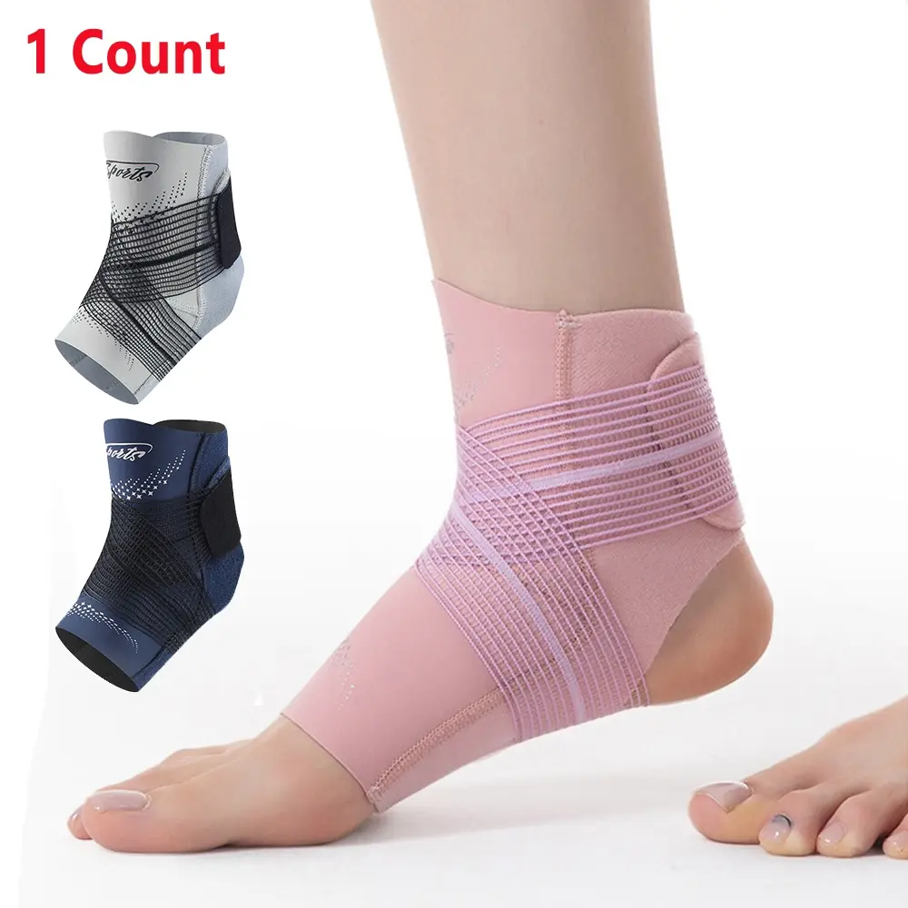 1PCS Ankle Brace Compression Support with Strap, Ankle Stabilizer Compression Sleeve, Ankle Wrap, Ankle Compression Cuff, Ankle Protective Compression