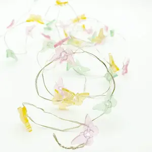 Butterfly Fairy Lights 10FT 40 LED  Operated String Lights with Remote, 8 Lighting Modes & Timer,  Twinkle Lights for Girls Bedroom Easter Spring Decor Wedding & Indoor Wall Decor