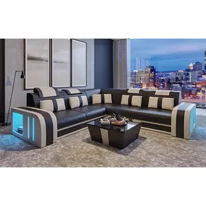 Ralutic Leather Corner Sectional with Side Storage