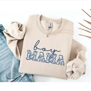 Boy Mama Sweatshirt Toile Boy Mama Sweater, New Mom Pregnancy Announcement, Gender Reveal Crewneck, Baby Announcement Shirt, Baby Shower Gift Casual