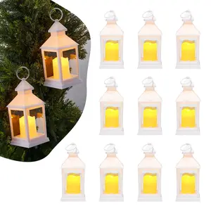 VEVOR 12-Piece Decorative LED Candle Lanterns, Flameless Electric Candles with Plastic Holders & Glass, Wall-Hanging Indoor/Outdoor Ornaments for Christmas, Room Decor, Wedding Table Decoration