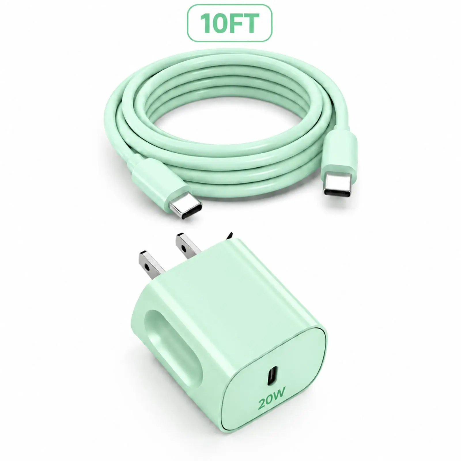 SANPRIO For iPhone 17 Charger, 20W USB C Charging Block with 10ft Type C to C Cable for iPhone 16 Pro/16 Plus/15 Pro Max/15 iPad Wall Plug Power Adapter Cube Brick