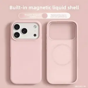 Magnetic Wireless Liquid Silicone Phone Case, Full Body Shockproof Durable Phone Protective Cover, Phone Accessories Compatible with iPhone 11 12 13 14 15 Plus 16 17Air 17 Pro Max, Casing