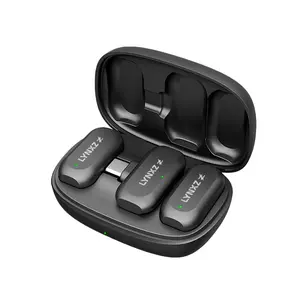 LYNXZ A8 Wireless Mini Mic | 2TX+USB-C | Magnetic | 48kHz/24bit | For iPhone 17/16/15 & Android | Vlog Podcast Streaming