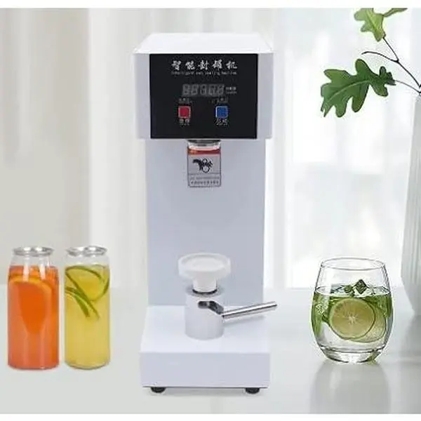 Kolice Commercial Automatic Can Sealer Machine, Can Seamer, Can Seaming Closing Capping Machine, Cup Sealing Machine, 2.2" Can Dia. for Sealing Plastic/Glass/Tin Bottles with Aluminum Caps