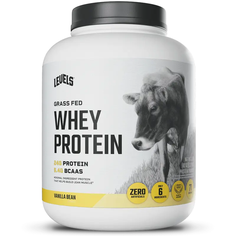Levels Whey Protein, Grass Fed, No Artificials, 24G of Protein Workout Supplement Fitness Endurance Supplement Mass Gainer
