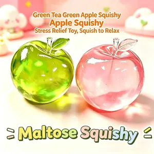 2-Pack Apple Squishy Toy, Squishy Fidget, Ultra Slow Rebound Malt Texture, Soft Compression Stress Relief, Adult & Kids, Anxiety Relief, Birthday Gift