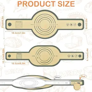 Sourdough Silicone Bread Sling with Longer Handles - Non-Stick, Easy Transfer, Round Kitchen Utensils, Storage Bracelet Included