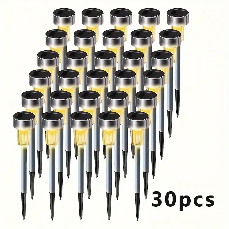 30 Waterproof Outdoor Solar Landscape Lawn Lights – Warm Light, for pathways, gardens, holiday decorations (Christmas, Halloween), and outdoor activities (parties, barbecues) sohochic christian accessory village display Mini Charms Blind Bags