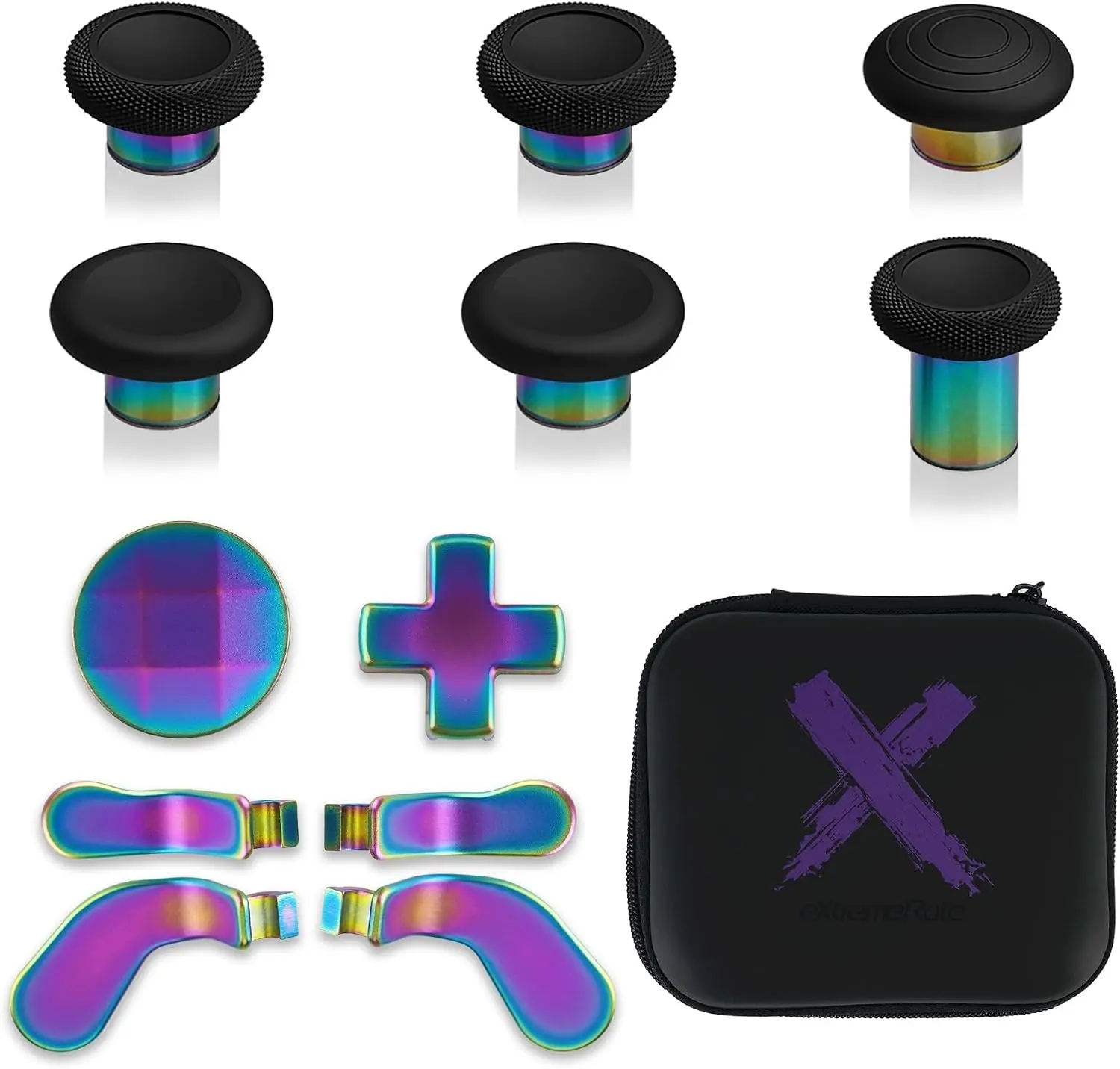 eXtremeRate 13 in 1 Component Pack Kit for Xbox Elite Series 2 Controller, 6 Metal Thumbsticks & Tool, 2 D-Pads, 4 Paddles for Xbox Elite Series 2 Core Controller