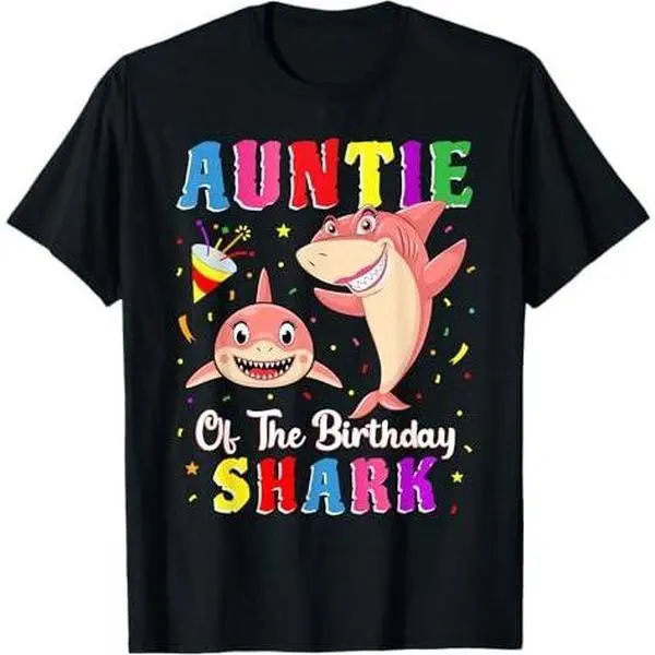 Auntie Of The Shark Birthday Family Matching Birthday Niece T-Shirt