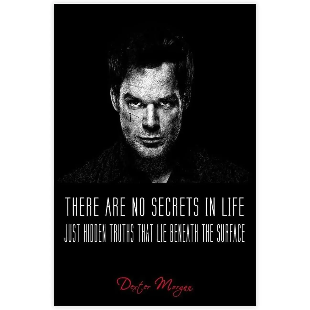Dexter TV Series Movie Poster Quotes 4 Canvas Poster Bedroom Decor Landscape Office Room Decor Gift