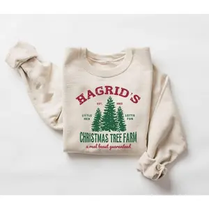 Hagrid's Christmas Tree Farm Sweatshirt, Tshirt, Hoodie, Wizard Christmas , Christmas Tree Farm Shirt, HP Inspired Wizarding World, Christmas Gifts