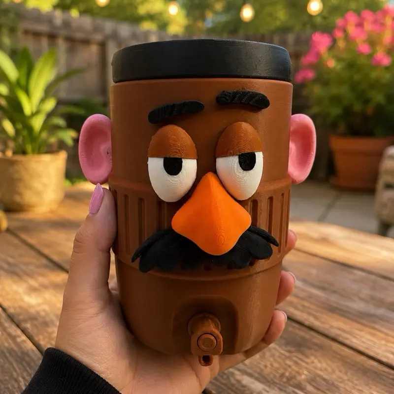Potato Head 12oz Reusable Can Holder, Portable Washable Kitchenware Drinkware Accessory