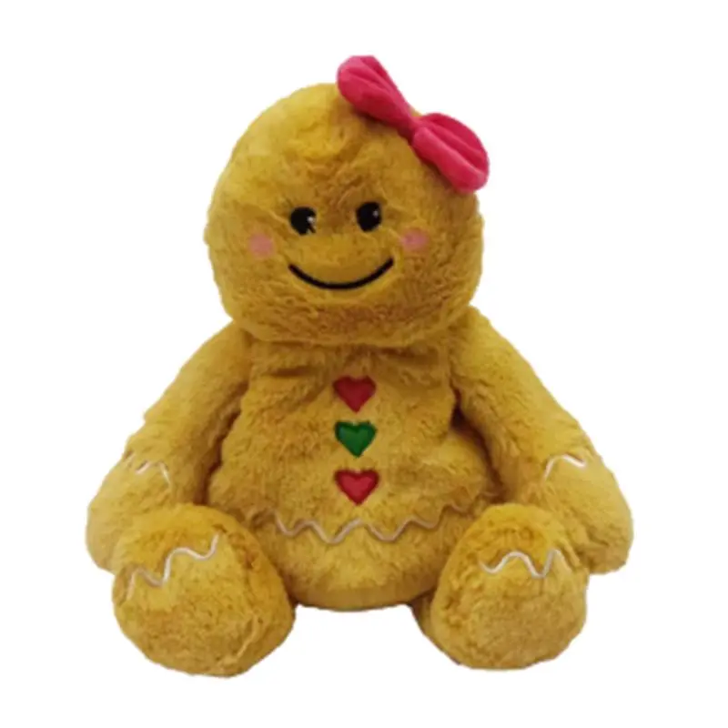 Warmies Microwavable Gingerbread Girl Soft Stuffed Animal Plush Toy - Brown, 2 lbs, Heat/Cooling Relief, Soothing Warmth, Freezer-Chillable, Ideal Gift for 1+ Years, All Ages, Children, Toys for Tots, Dog & Cat Accessory