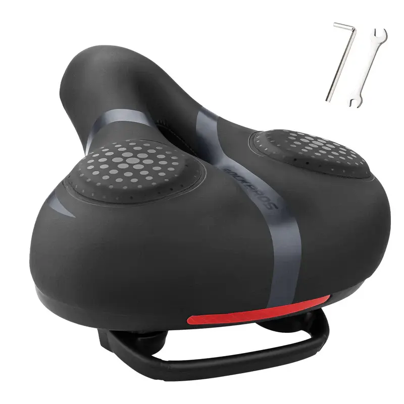 ROCKBROS Comfort Silicone Gel Bicycle Saddle - Breathable, Waterproof, Honeycomb Grip Outdoor Cycling Accessory for Mountain, Cruiser, Fat Bikes