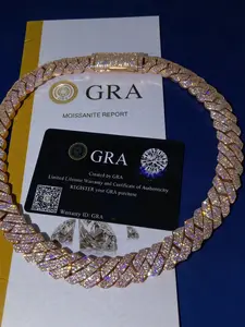 Luxury Ice Crystal Cuban Chain Fashion Jewelry Jewelry Tester VVS Chilled Full Diamond 9 Necklace, Hip Hop Style Ice Crystal Set 21mm Exquisite Miami Cuban Chain Bracelet Easter Gift