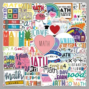 50pcs Math Theme Vinyl Stickers, Aesthetic Waterproof Decals for Kids - Ideal for Laptop, Water Bottle, Smartphone, Cellphone, Devices & Electronics Accessories