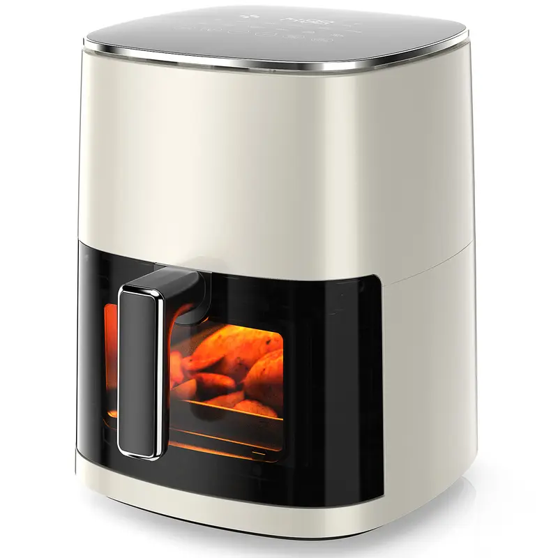 Sweetcrispy 6.34 Qt Cap. Square Basket Air Fryer with US Plug - 12-in-1 Kitchen Appliances, 400°F Temp, Dehydrate, Steam, Roast, Reheat, Bake, Convenient Viewing Window, Dishwasher-Safe Clean, Large Meals Household Appliance