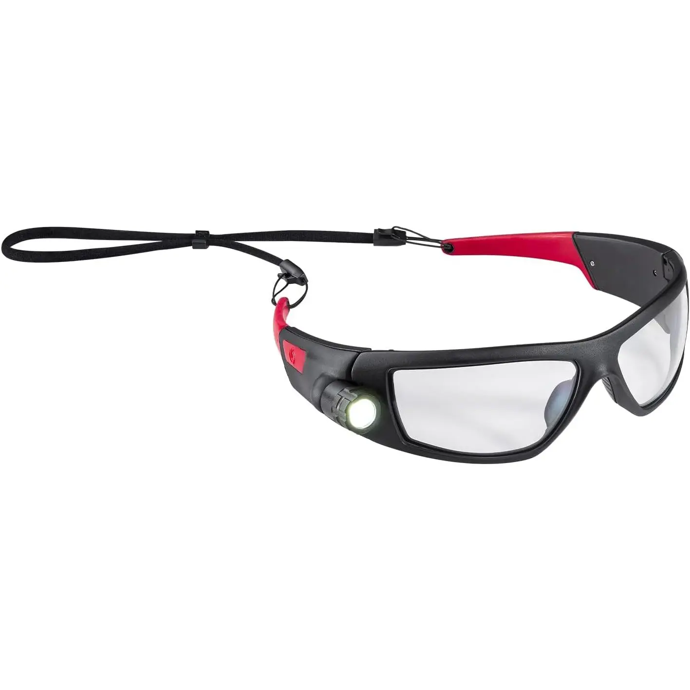 Rechargeable LED Safety Glasses with Bulls-Eye Spot Beam, ANSI Z87 Certified, Clear & Yellow Scratch-Resistant Lenses, UV Protection, Includes Protective Carrying Case, Black/Red Design for Work & Outdoor Use torch burner iron set