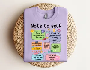Note To Self Mental Health Awareness DTF Transfers