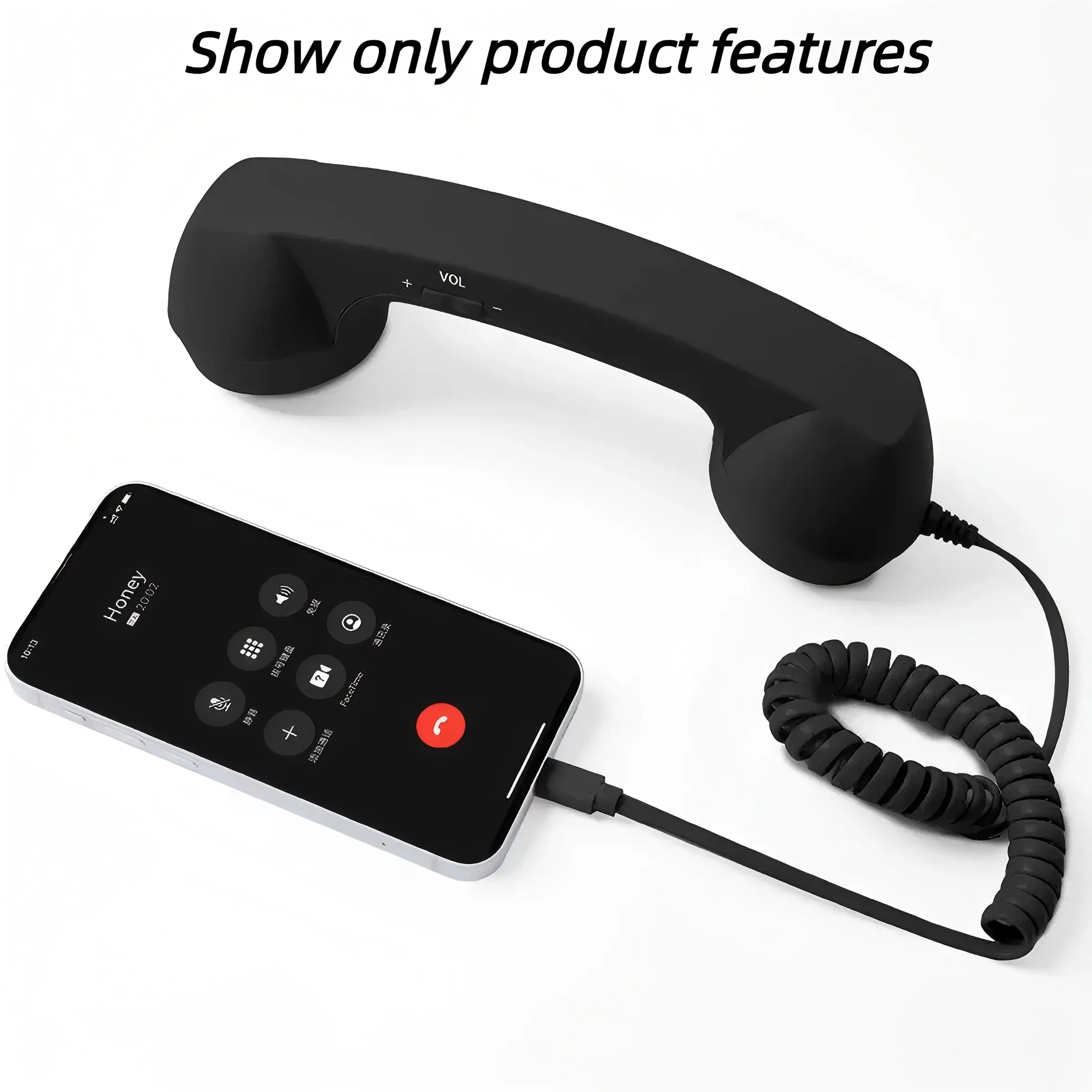New Type-C Direct Plug Phone, Retro Silent, Silent Operation, No Converter Needed, External Call Earpiece, Ergonomic Design, Vibrant Colors, Portable Mini Audio, Portable Size, Headset
