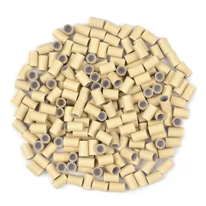 200 Pcs Silicone Lined Micro Rings Links Beads 4.0 * 2.8 * 6.0 mm Hair Beads for Hair Extensions