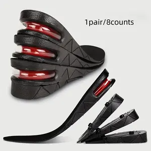 Breathable Height Increasing Shoe Inserts, Comfortable Invisible Cushion Pads, Multi-Layer Removable Shock Absorbing Sports Shoes Liners, Height Increasing Insoles, Breathable Heightening Insoles