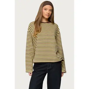 Jodie Oversized Striped Long Sleeve Top