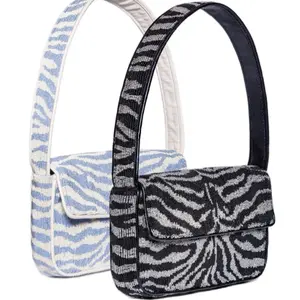 Custom beaded shoulder bag