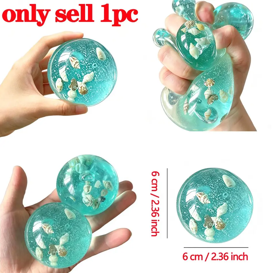 Circular Ocean Cartoon Stress Relief Toy Realistic Squishy Fidget Stress Balls Fidget Toy Unisex Design Infinite Pressure Release Fun Decoration