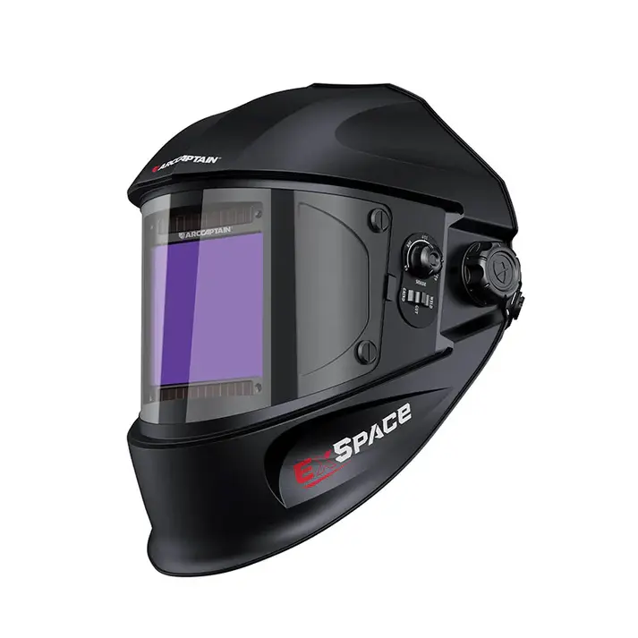 ARCCAPTAIN Auto-Darkening Welding Helmet - Rugged Durability Protection for Metalworking, 3.94"x3.66" Large Viewscreen, 1/1/1/1 Optical Clarity, Solar Power, 4 Arc Sensors, 4-5/5-9/9-13 Shade for TIG/MIG Welding & Cutting, Father's Day Gift