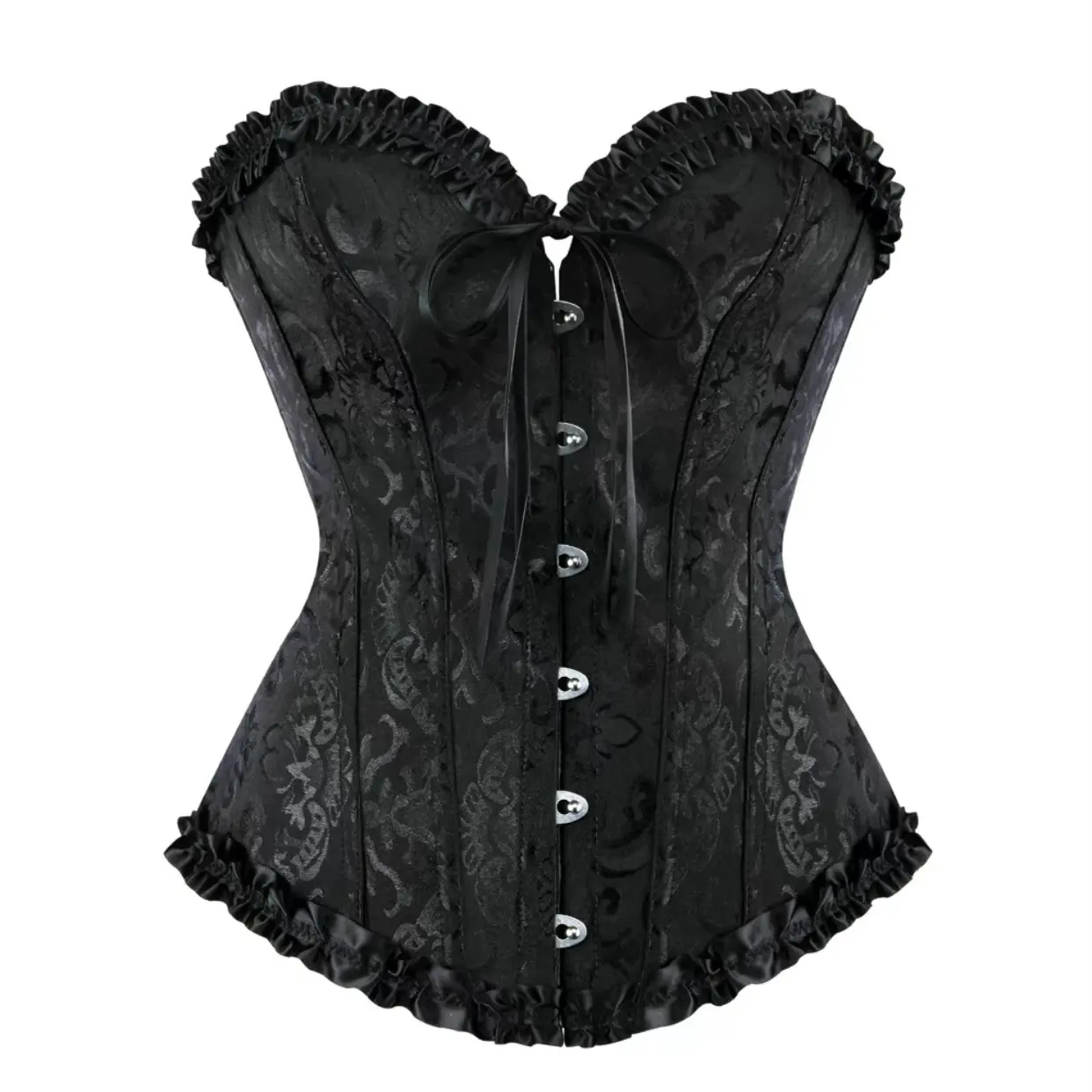 Women's Soft Lace-Up Corset Bodysuit - High Corset Tops, Push-Up Lace Shapewear, Elastane Fabric, Adjustable Fit, Cosplay Halloween Renaissance Costume for Night Out