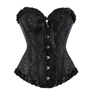 Halloween Ladies' Bustier Top Renaissance Corset Lace Push Up Bodyshaper Top with Adjustable Fit for Women's Fashion Night Out Bodysuit Womenswear