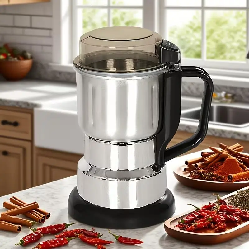 Multi-functional electric grinder, High-power coffee grinder, Multi-functional food-grade fast electric coffee and grain grinder, gift-grade espresso machine, suitable for fresh brewing, perfect for coffee and whole grain lovers.#Summervibes