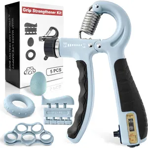 5 Pack Physical Therapy Hand Kit Adjustable Resistance Gripper Finger Stretcher Arthritis Balls For Carpal Tunnel Rehabilitation At Home