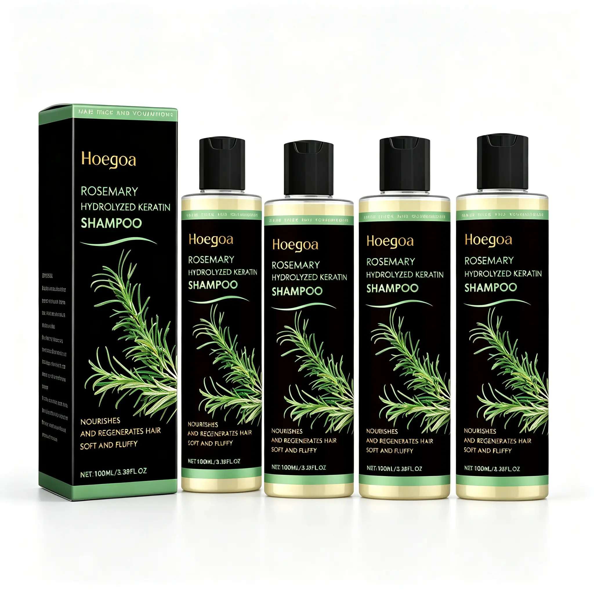 【BUY 2 GET 2】Rosemary Shampoo - BoostHair Growth, Control Oil and Dandruff,Soothe Scalp lritation and RestoreShine!  Hydrolyzed Keratin Organic Haircare Nourishes Hair Rosemary Strengthening Shampoo Rosemary Thickening Shampoo