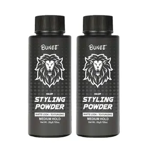 BUNEE Hair Styling Powder 2-Pack (20g Each) – Matte Finish, Medium Hold, Oil Control & Volumizing Texture Powder for Men’s Hair, Root Lift & Natural Look, Lightweight & Residue-Free