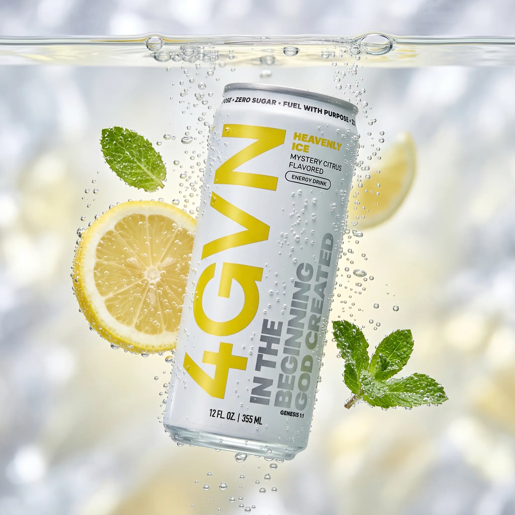 Heavenly Ice - Mystery Citrus 4GVN Energy Drink | Zero Sugar | 200mg Caffeine